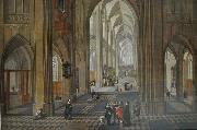 Pieter Neefs View of the interior of a church oil on canvas